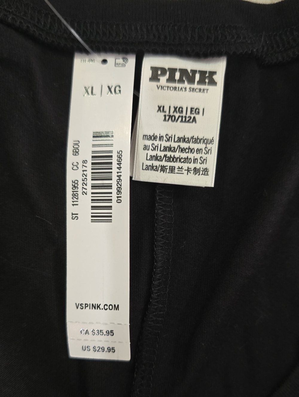 VS PINK Campus Cotton Tank Top Sz XL NWT - Picture 4 of 4